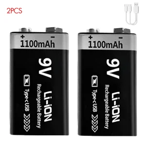 USB 9V Rechargeable Battery