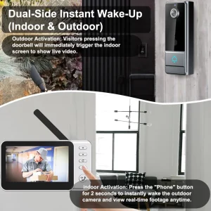 Wireless WiFi Smart Video Doorbell Home Security Camera
