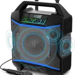 Bluetooth Outdoor Speaker & Karaoke Mic on Wheels